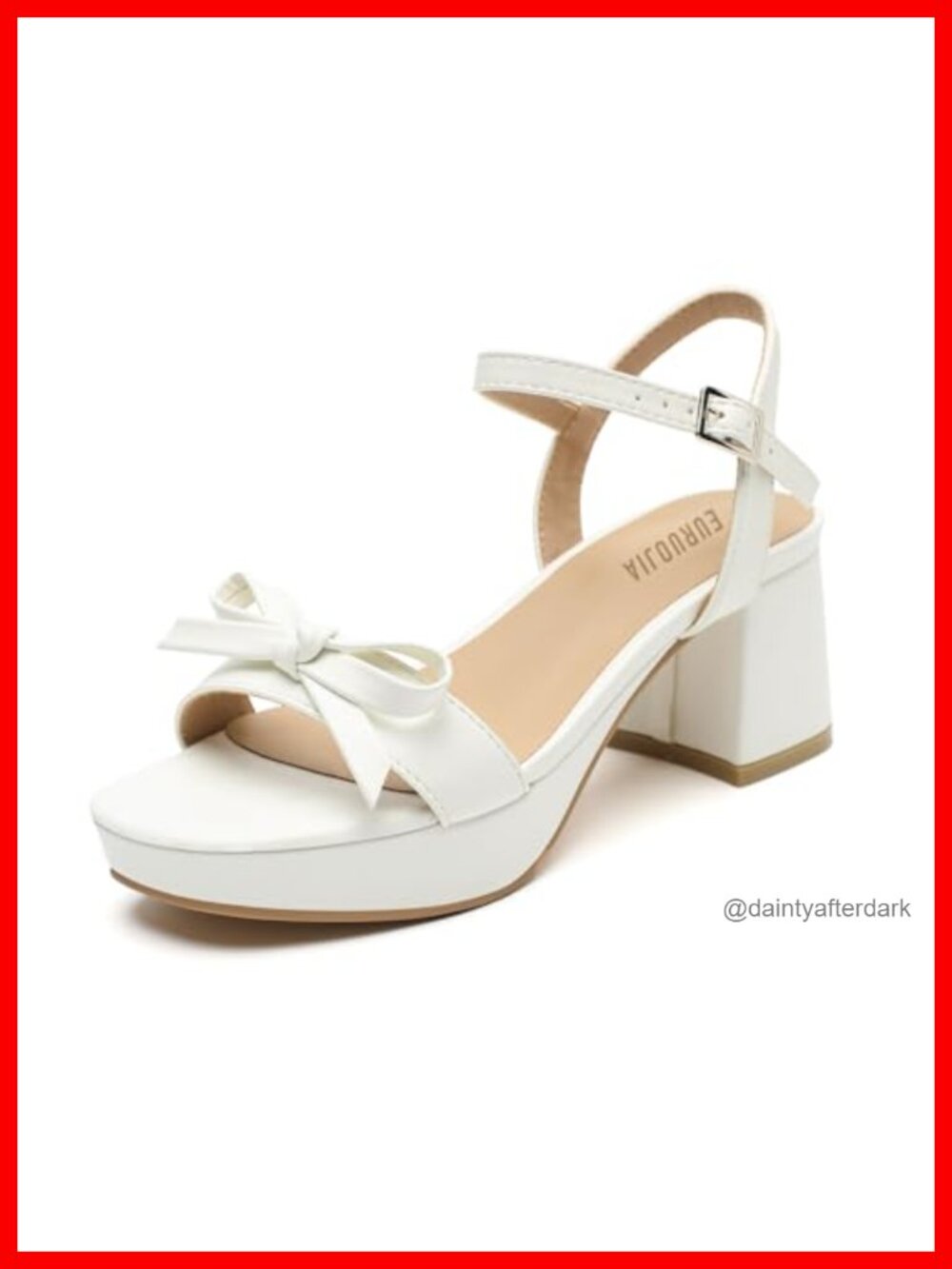Women's Platform Sandals with Bow, Open Toe Block Heel